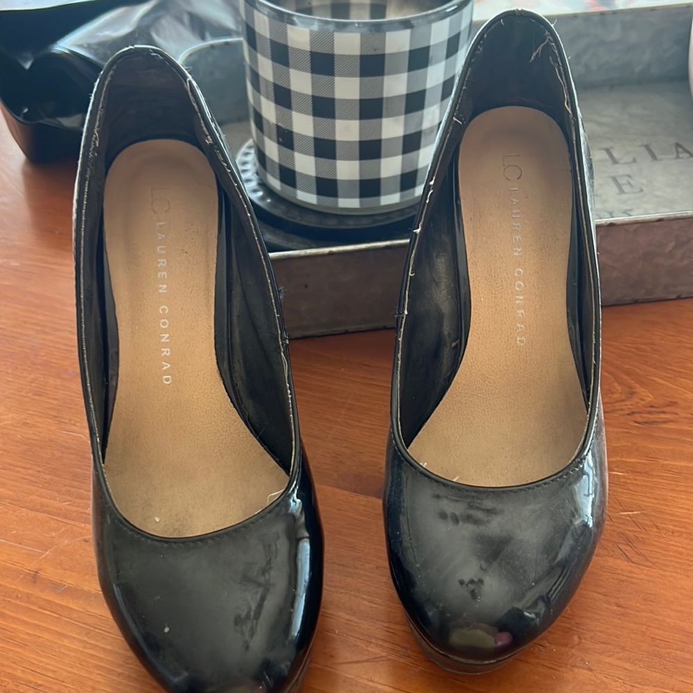 Lauren Conrad Black Patton leather heels